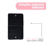Cartera-corta-para-mujer-miniso-lineas-diagonal-en-relieve-negro-Miniso-5-27454