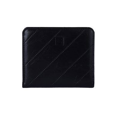 Cartera corta para mujer miniso lineas diagonal en relieve negro -  Miniso