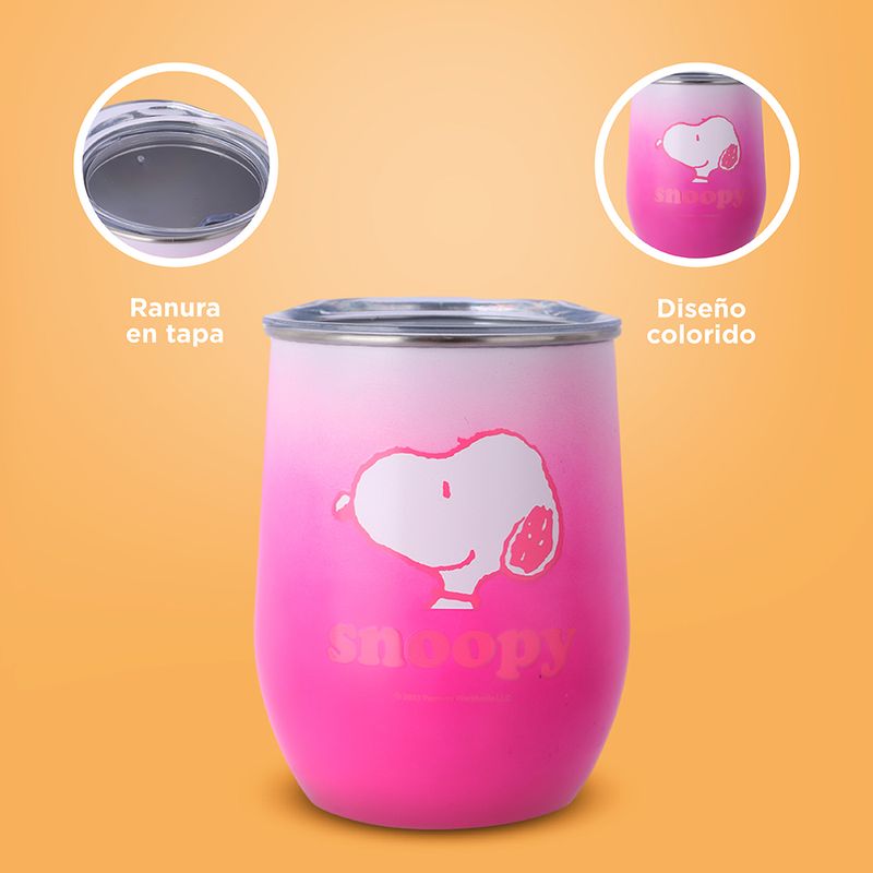 Tomatodo-de-acero-colecci-n-snoopy-360-ml-rosa-Snoopy-5-26961