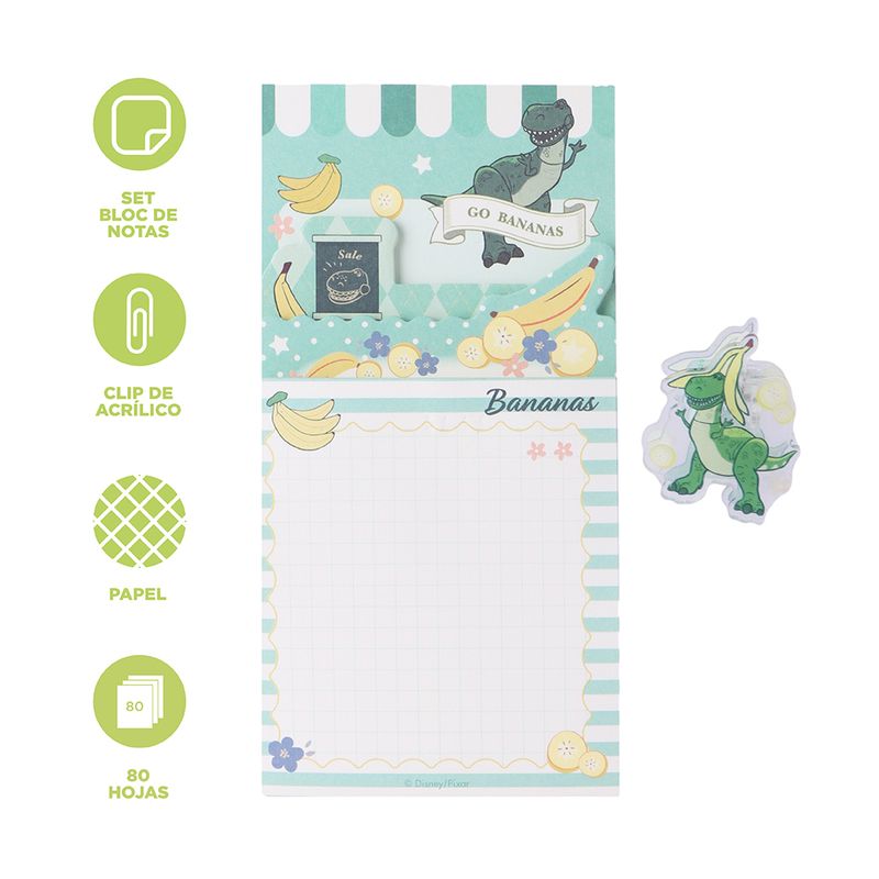 Bloc-de-notas-de-4-capas-y-clip-acr-lico-rex-serie-toy-story-Toy-Story-3-26856