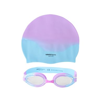 Goggles juego de gafas y gorra de natación para adultos de la serie colorful azul -  Miniso