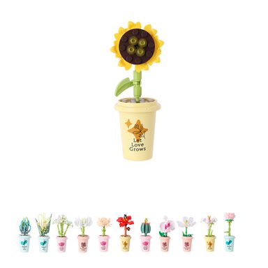 Bloques set juego de plantas taza de té 7.8cm x 5cm x 12.6cm -  Miniso