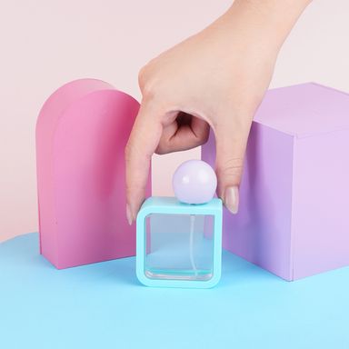 Botella pulverizadora cuadrada de 40 ml azul -  Miniso