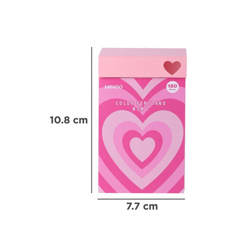 Bloc-de-notas-con-soporte-para-lapicero-corazon-180-hojas-serie-rose-pink-Miniso-4-26768