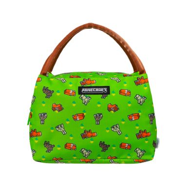 Lonchera minecraft estampada verde -  Minecraft