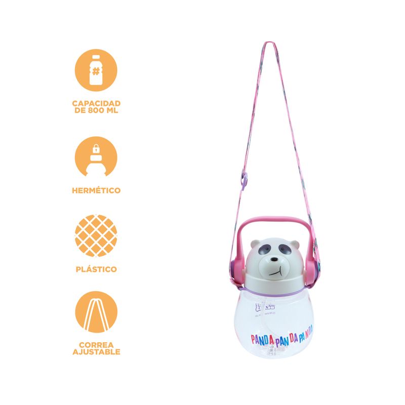 Botella-de-agua-con-correa-para-el-hombro-800-ml-panda-serie-wbb-color-rosa-We-Bare-Bears-4-27389