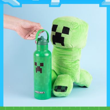 Tomatodo de acero con asa de minecraft 750 ml -  Minecraft