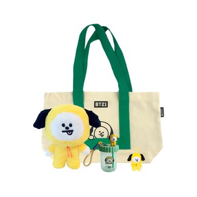 Pack Peluche Chimmy 18Cm + Bolso De Compras Manta Con Cintas De Color Chimmy + Vaso De Plastico Con Correa De 520 Ml Chimmy + Llavero Chimmy 12Cm - Bt