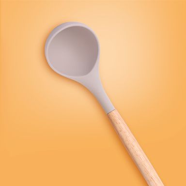 Utensilio de cocina cucharón de sopa serie silicona beige -  Miniso