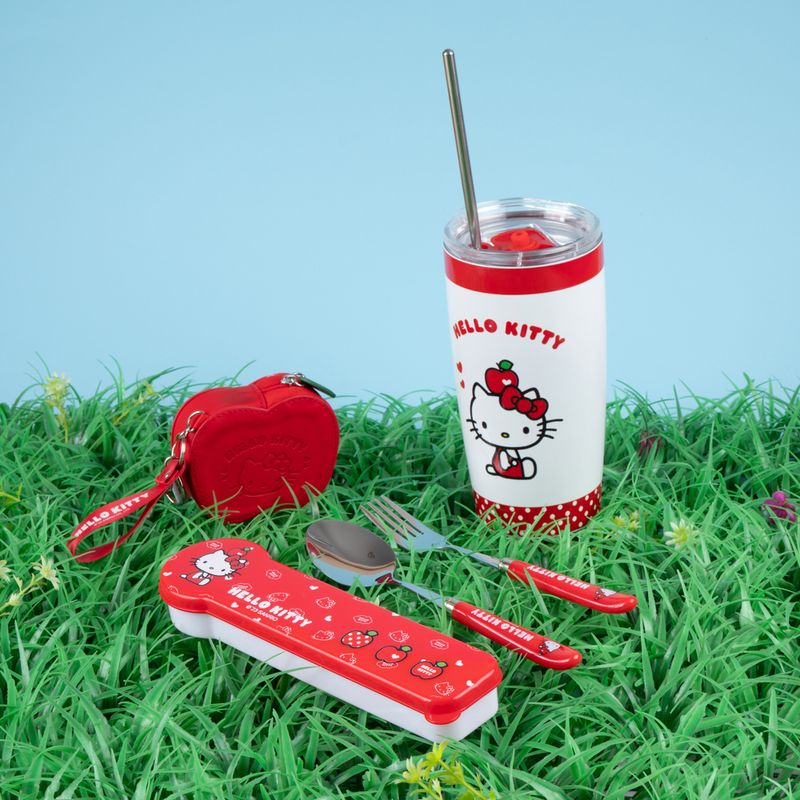 Juego-de-cubiertos-de-la-colecci-n-apple-de-hello-kitty-tenedor-y-cuchara-rojo-sanrio-Sanrio-3-18143