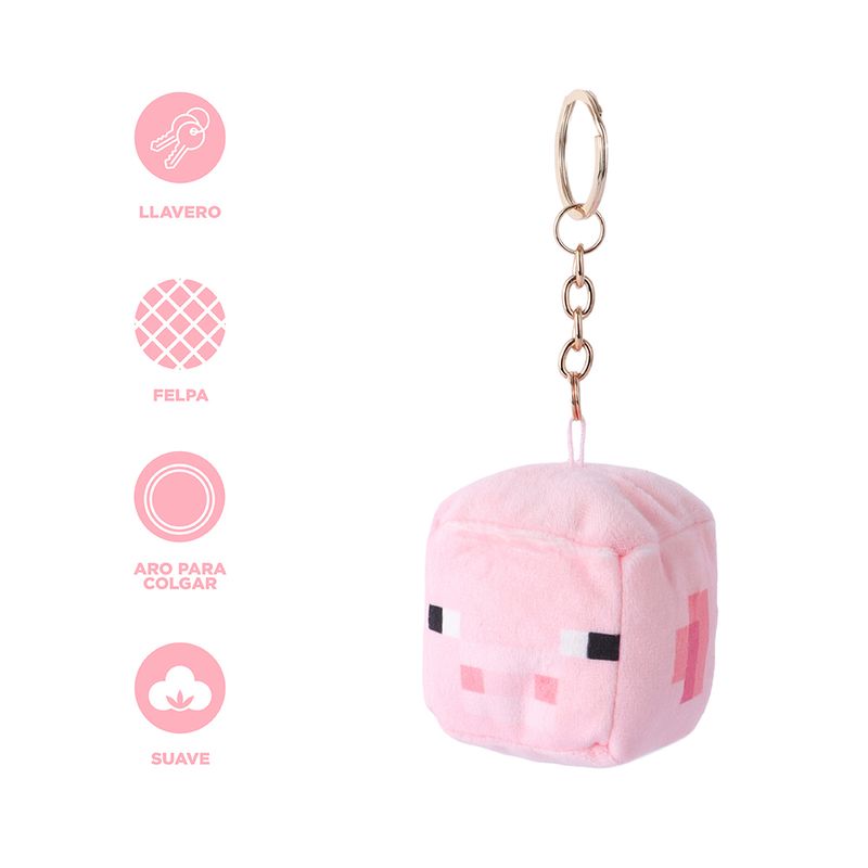 Llavero-de-peluche-cerdo-serie-minecraft-Minecraft-3-27547