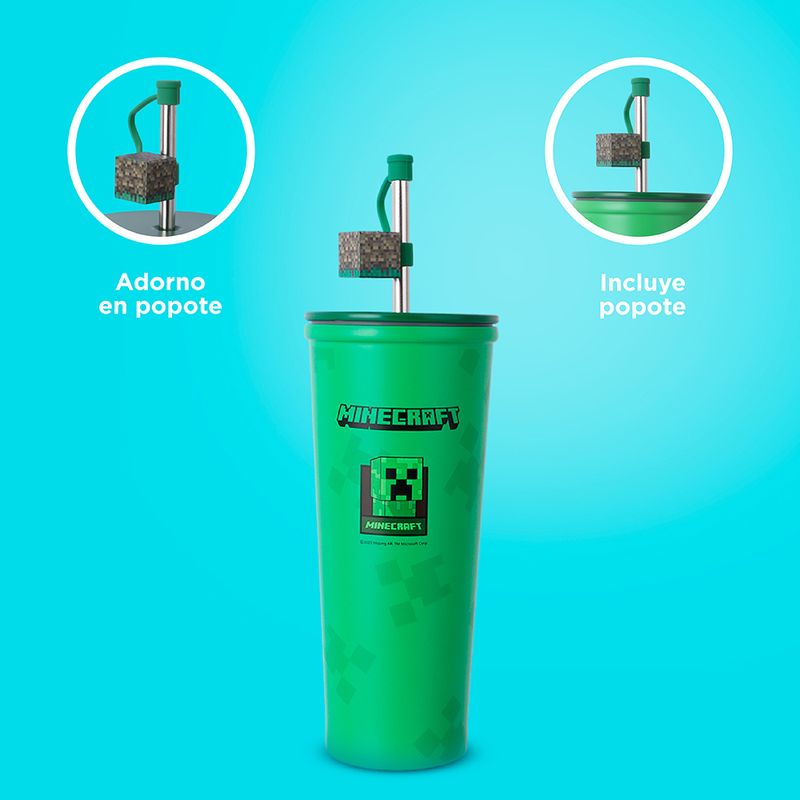 Tomatodo-de-acero-con-sorbete-de-minecraft-650-ml-verde-Minecraft-5-27595