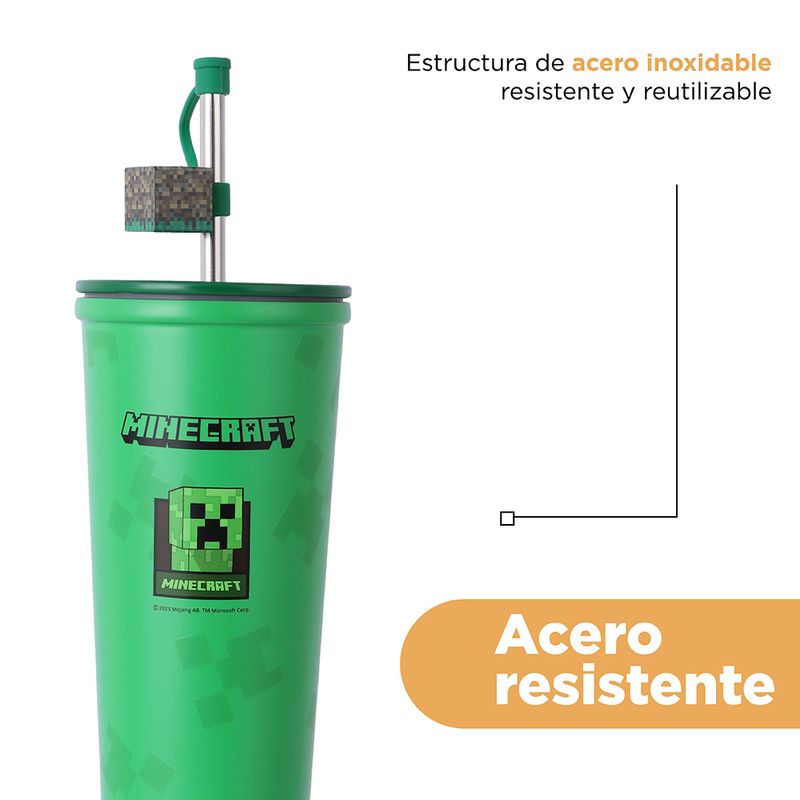 Tomatodo-de-acero-con-sorbete-de-minecraft-650-ml-verde-Minecraft-6-27595