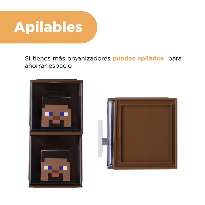 Organizador-de-pl-stico-peque-o-cuadrado-de-minecraft-marr-n-Minecraft-5-27602