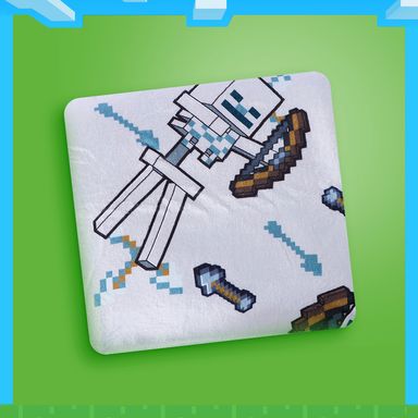 Manta multiprint colección minecraft 152cm x 127cm gris -  Minecraft