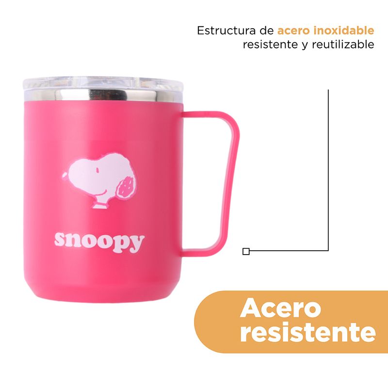 Vaso-de-acero-con-asa-colecci-n-snoopy-400ml-rosa-Snoopy-7-18842