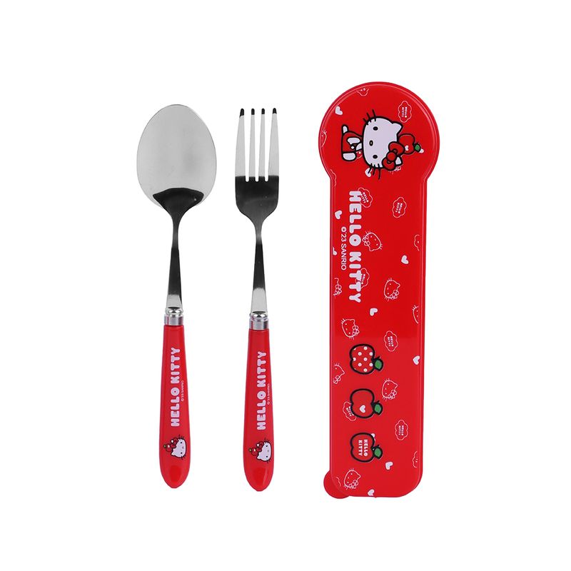 Juego-de-cubiertos-de-la-colecci-n-apple-de-hello-kitty-tenedor-y-cuchara-rojo-sanrio-Sanrio-1-18143
