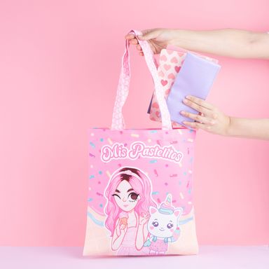 Bolso de compras mis pastelitos color rosa -  Mis Pastelitos
