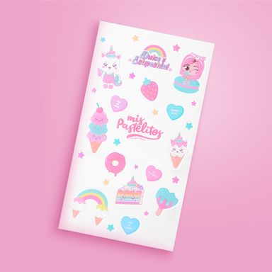 Stickers epoxi a serie mis pastelitos -  Mis Pastelitos