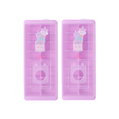 Molde para cubitos de hielo serie mis pastelitos 16 cubitos * 2 bandejas púrpura -  Mis Pastelitos