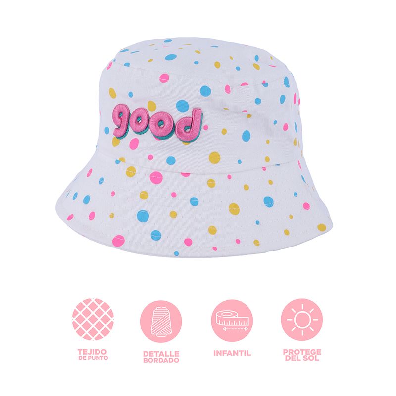 Sombrero-infantil-bucket-puntos-de-colores-blanco-Miniso-3-27352