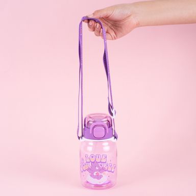 Tomatodo de plástico care bears tritan para ninos con correa 600 ml purpura -  Care Bears