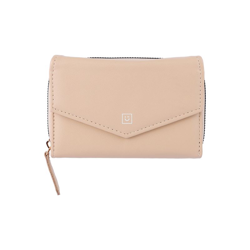 Cartera-corta-para-mujer-miniso-con-solapa-triangular-beige-Miniso-1-27351