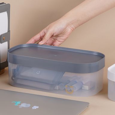 Organizador de plástico serie gris grande gris oscuro -  Silver Gray