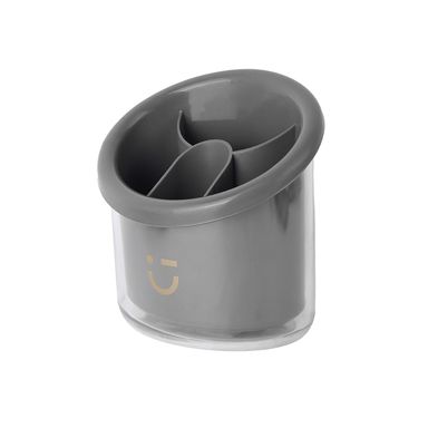 Organizador de plástico de 3 compartimentos serie gris gris oscuro -  Silver Gray