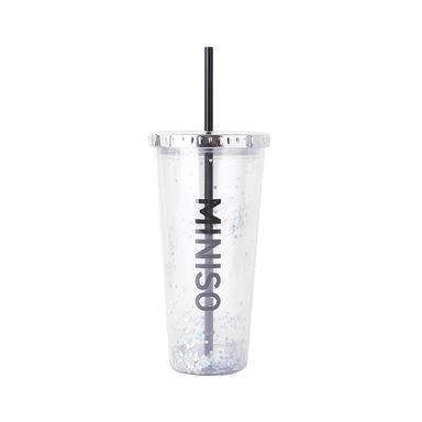 Tomatodo de plástico con sorbete serie silver grey 720 ml -  Silver Gray