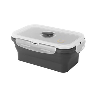 Taper para alimentos plegable de silicona de 540 ml negro -  Silver Gray