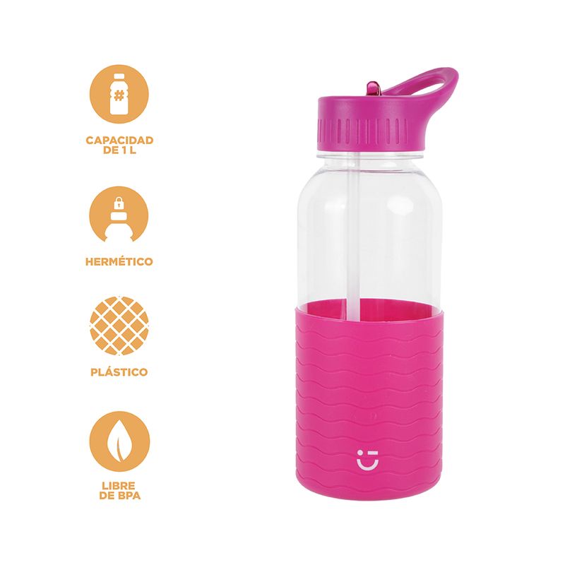 Tomatodo-de-pl-stico-con-asa-y-funda-de-color-solido-1000-ml-rojo-rosa-Miniso-4-17204