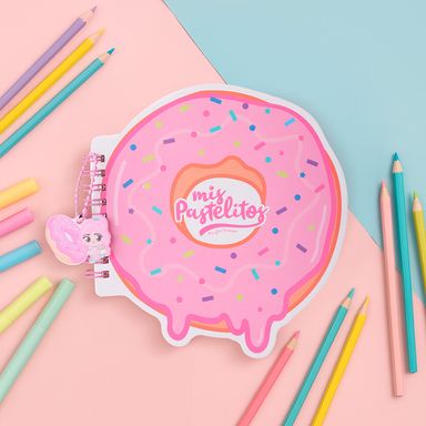 Donut libro encuadernado con alambre 80 hojas serie mis pastelitos -  Mis Pastelitos