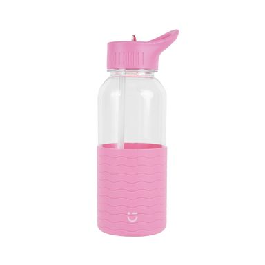 Tomatodo de plástico con asa y funda de color solido 1000 ml rosa - Miniso