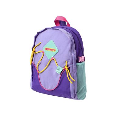 Mochila escolar snoopy agujeta enfrente color morado -  Snoopy Colorful Vintage