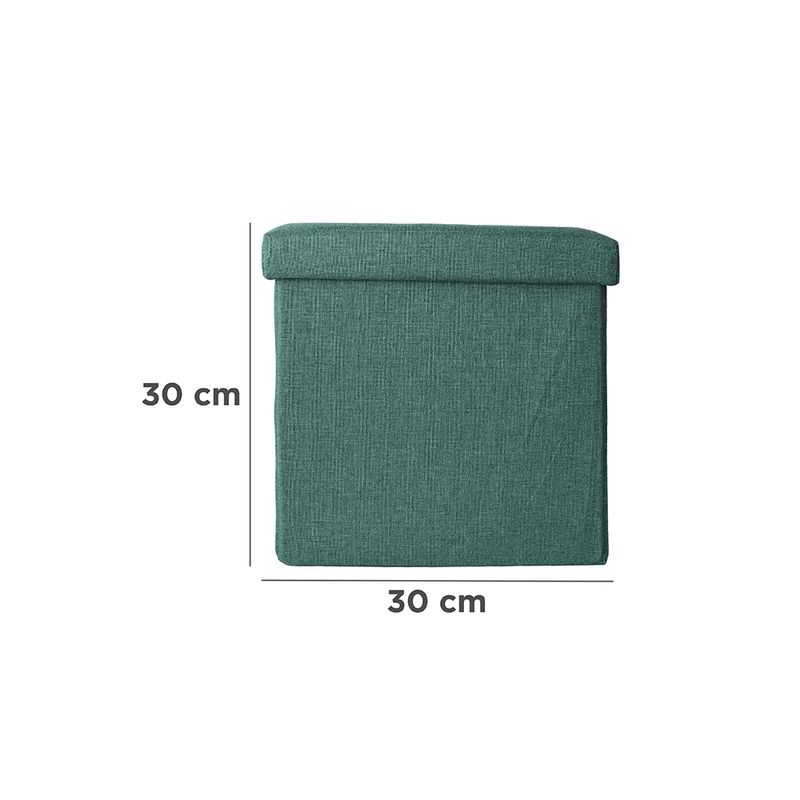 Organizador-de-tela-caja-de-almacenamiento-plegable-cuadrada-verde-Miniso-7-28260