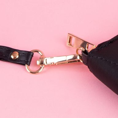 Cartera mediana para mujer miniso serie hojas acolchado negro -  Miniso