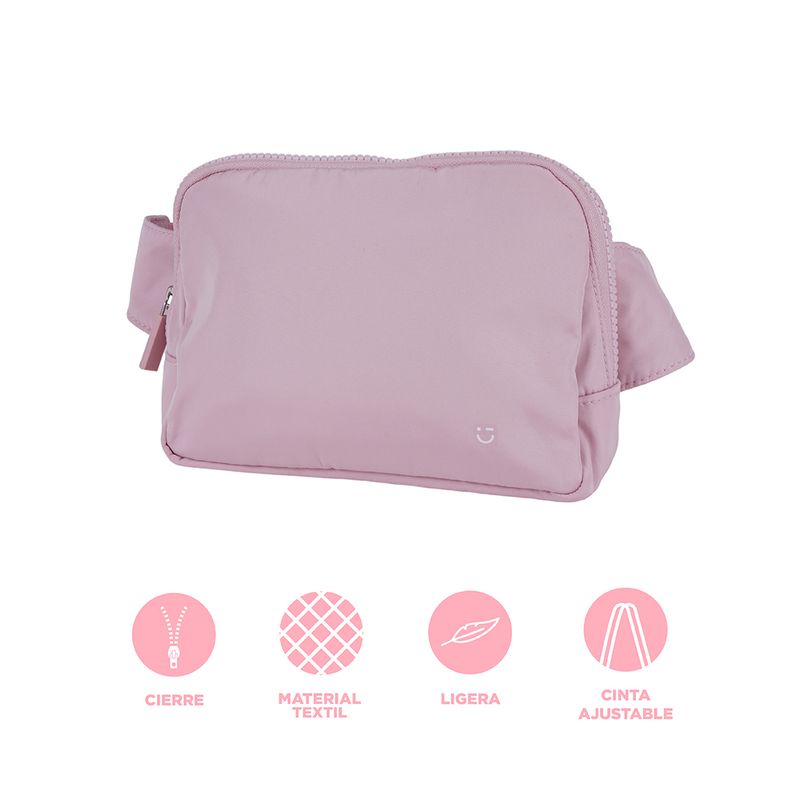 Bolso-estilo-cangurera-miniso-serie-sporty-elegance-rosa-Miniso-4-28168