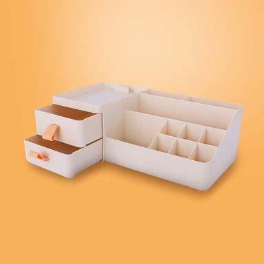 Organizador de plástico para maquillaje multifuncional blanco serie miniso -  Miniso