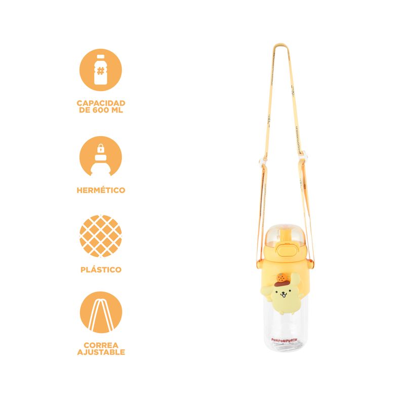 Tomatodo-de-pl-stico-de-agua-con-tapa-y-sorbete-600-ml-pompompurin-serie-sanrio-color-amarillo-Sanrio-4-28191