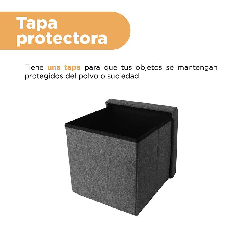 Organizador-de-tela-caja-de-almacenamiento-otomana-plegable-cuadrada-gris-Miniso-5-28262