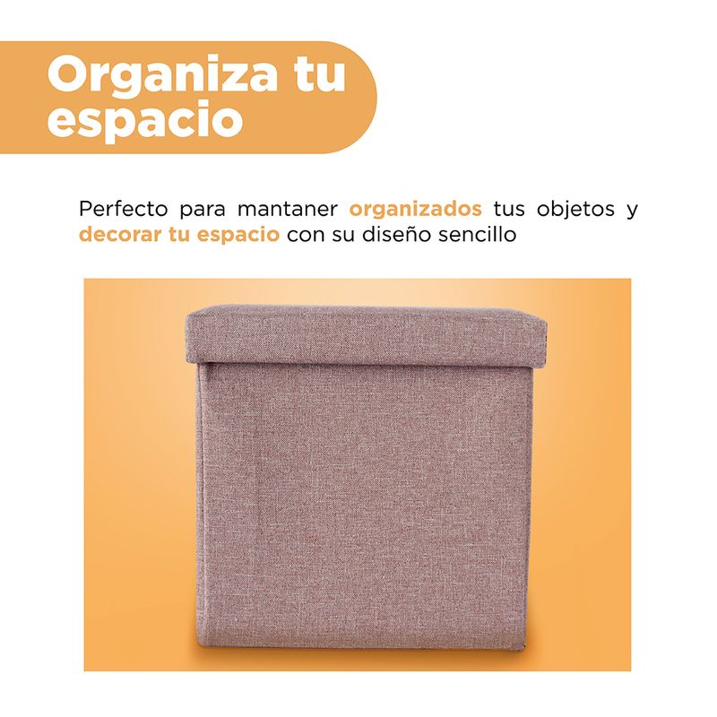 Organizador-de-tela-caja-de-almacenamiento-plegable-cuadrada-marron-Miniso-4-28263