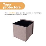 Organizador-de-tela-caja-de-almacenamiento-plegable-cuadrada-marron-Miniso-5-28263