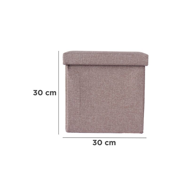 Organizador-de-tela-caja-de-almacenamiento-plegable-cuadrada-marron-Miniso-6-28263