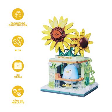 Bloques flor paisaje urbano girasol serie mini family -  Mini Family