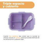 Taper-fiambrera-de-3-compartimentos-de-color-en-contraste-con-cuchara-1350-ml-p-rpura-Miniso-5-28380