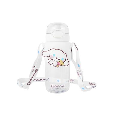 Tomatodo de plástico de agua con tapa y sorbete 600 ml cinnamoroll serie sanrio color blanco -  Sanrio
