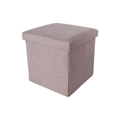 Organizador de tela caja de almacenamiento plegable cuadrada marron -  Miniso