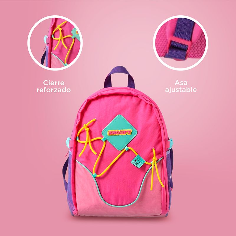 Mochila-escolar-snoopy-agujeta-enfrente-color-rosa-Snoopy-Colorful-Vintage-4-27817