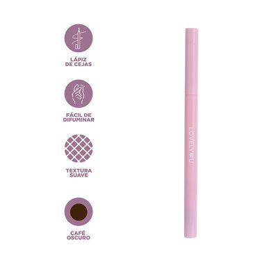 Lápiz de cejas koreano lovely u taupe -  Miniso